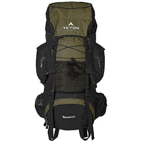 TETON SPORTS Scout 3400 Internal Frame High-Performance Backpacking, Hiking, Camping, Hunter Green,...