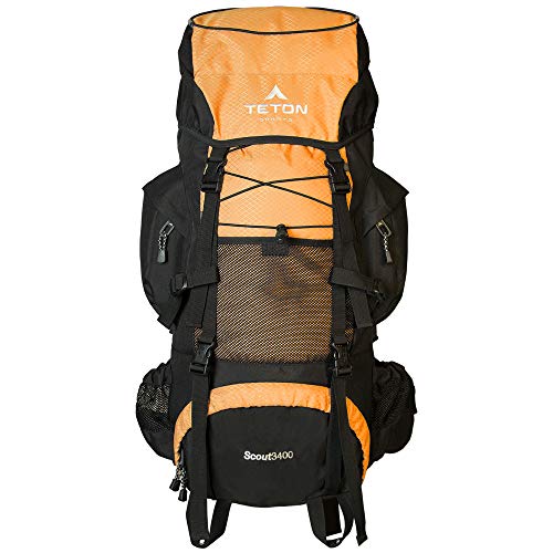 TETON Sports Scout 3400 Internal Frame Backpack; High-Performance Backpack for Backpacking, Hiking,...