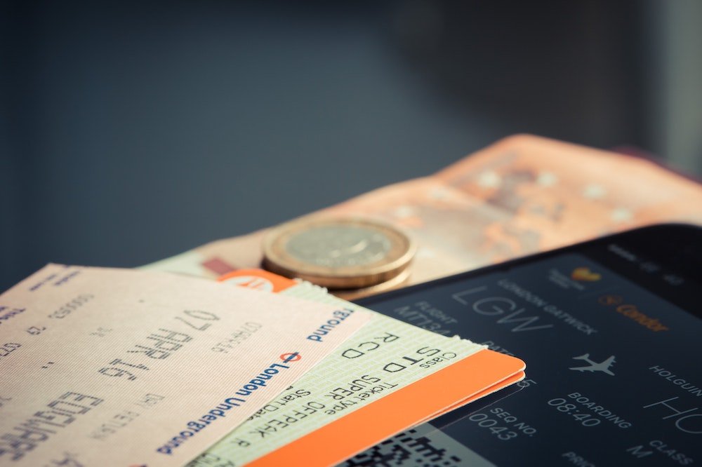 Airline tickets and money