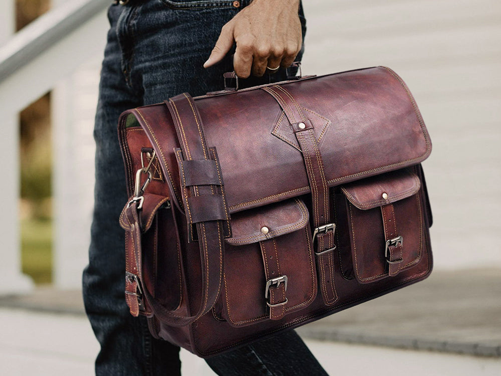 Leather Messenger Bag