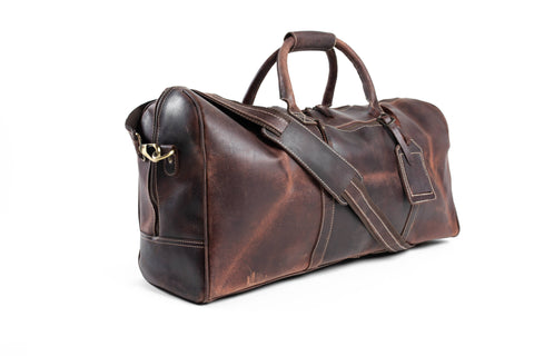 Dark Brown Leather Duffel