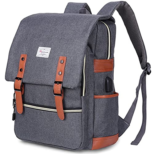 Modoker Vintage Laptop Backpack for Women Men,School College Backpack with USB Charging Port Fashion...