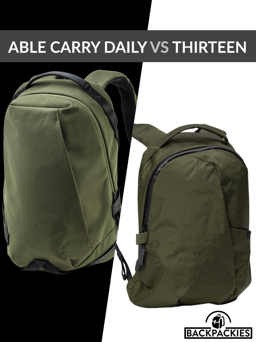 Able Carry Daily Backpack vs Thirteen Daybag - Which everyday backpack is right for you?