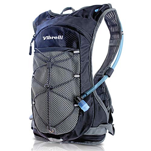 Vibrelli Hydration Pack & 2L Hydration Water Bladder - High Flow Bite Valve - Hydration Backpack...