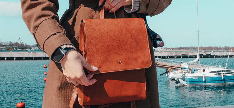 minerva full grain leather womens bag
