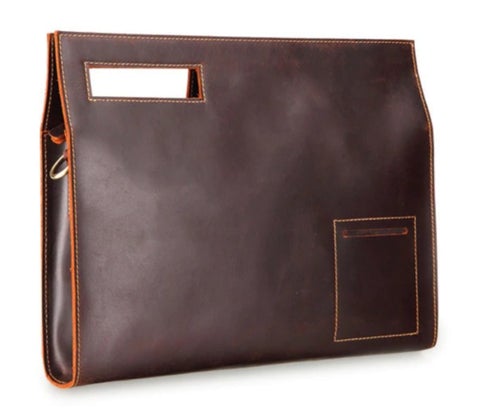 MASSON Document Bag Leather - Front View - The Store Bags