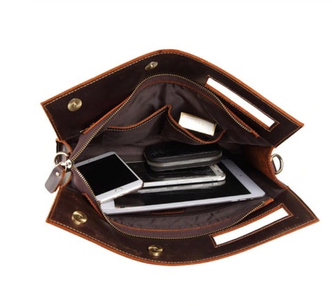 MASSON Document Bag Leather - Interior View - The Store Bags