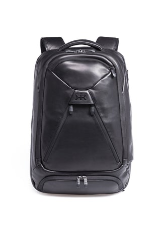 High end professional leather laptop backpack
