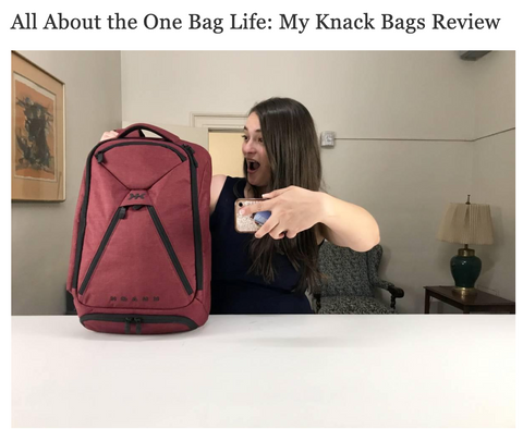 Popular travel blogger reviews carryon bag backpack
