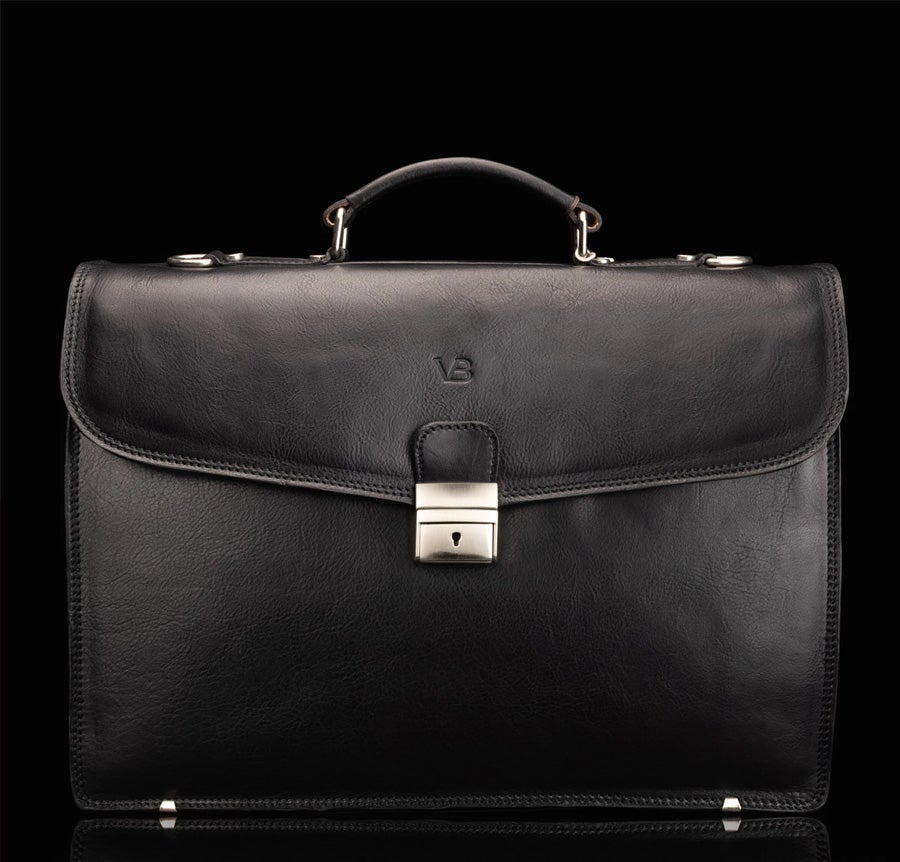 no1 black leather briefcase