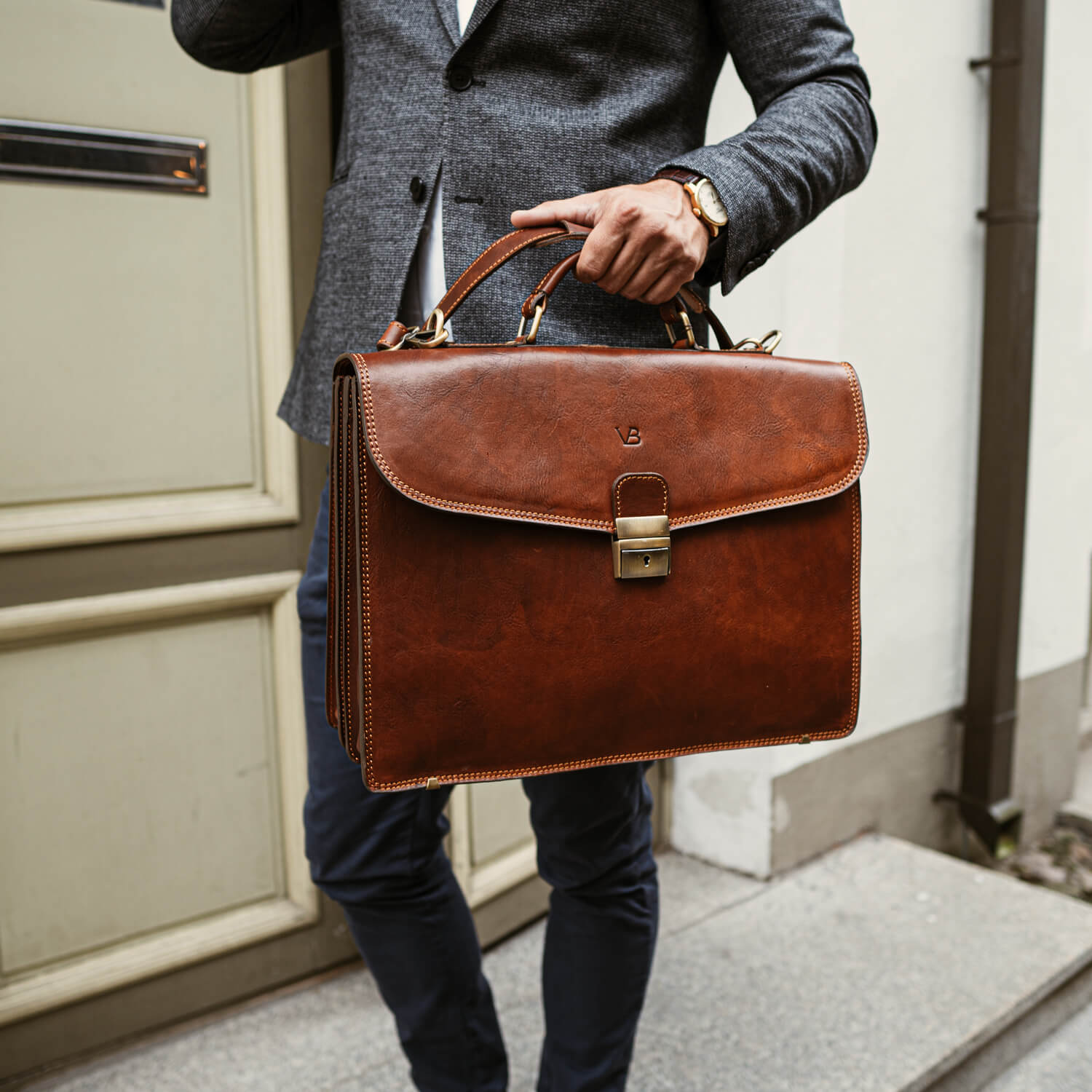 No.1 Men's Leather Briefcase
