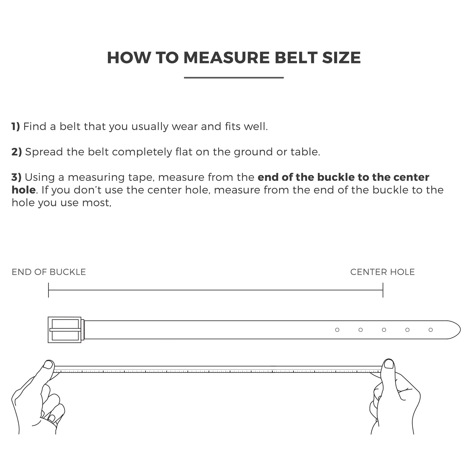 How to measure belt size