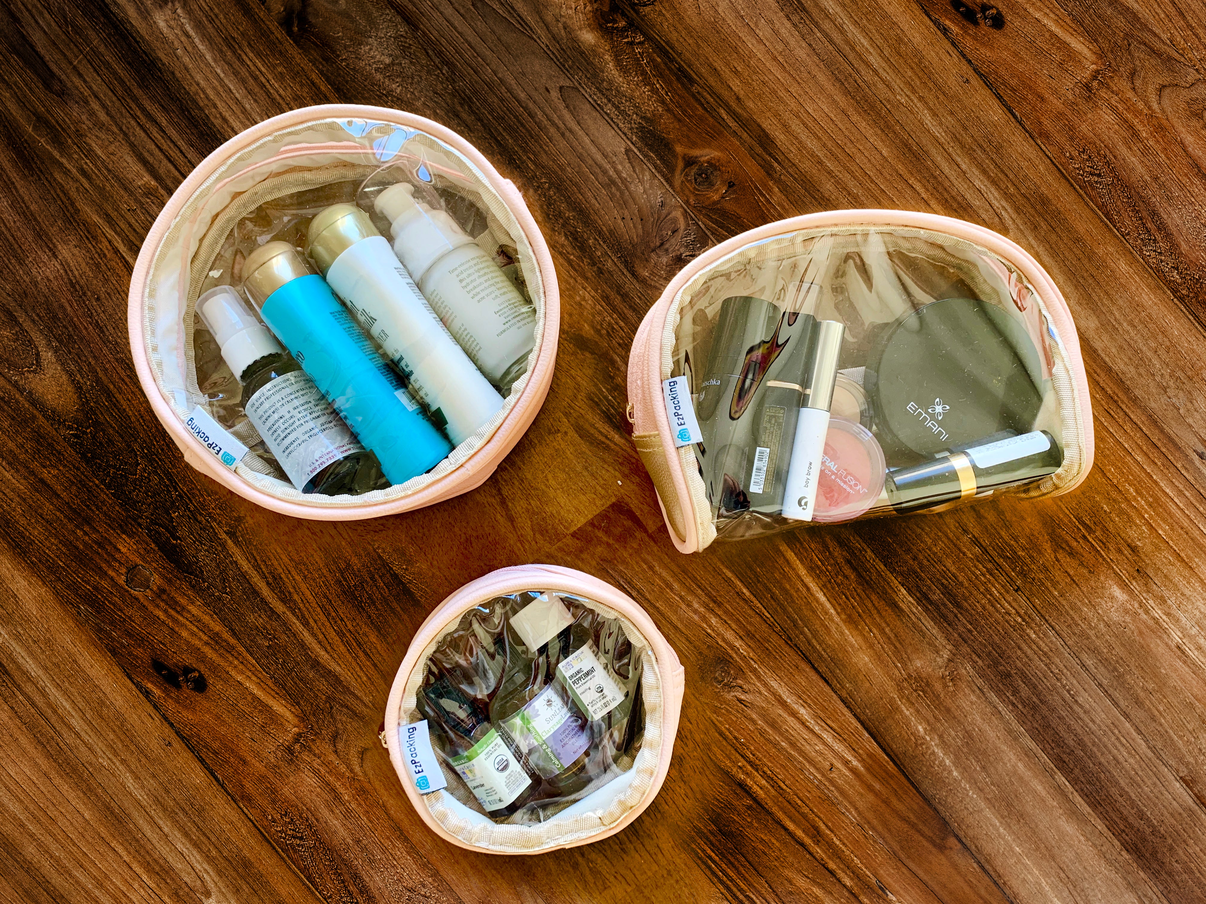 Clear toiletry bags for traveling