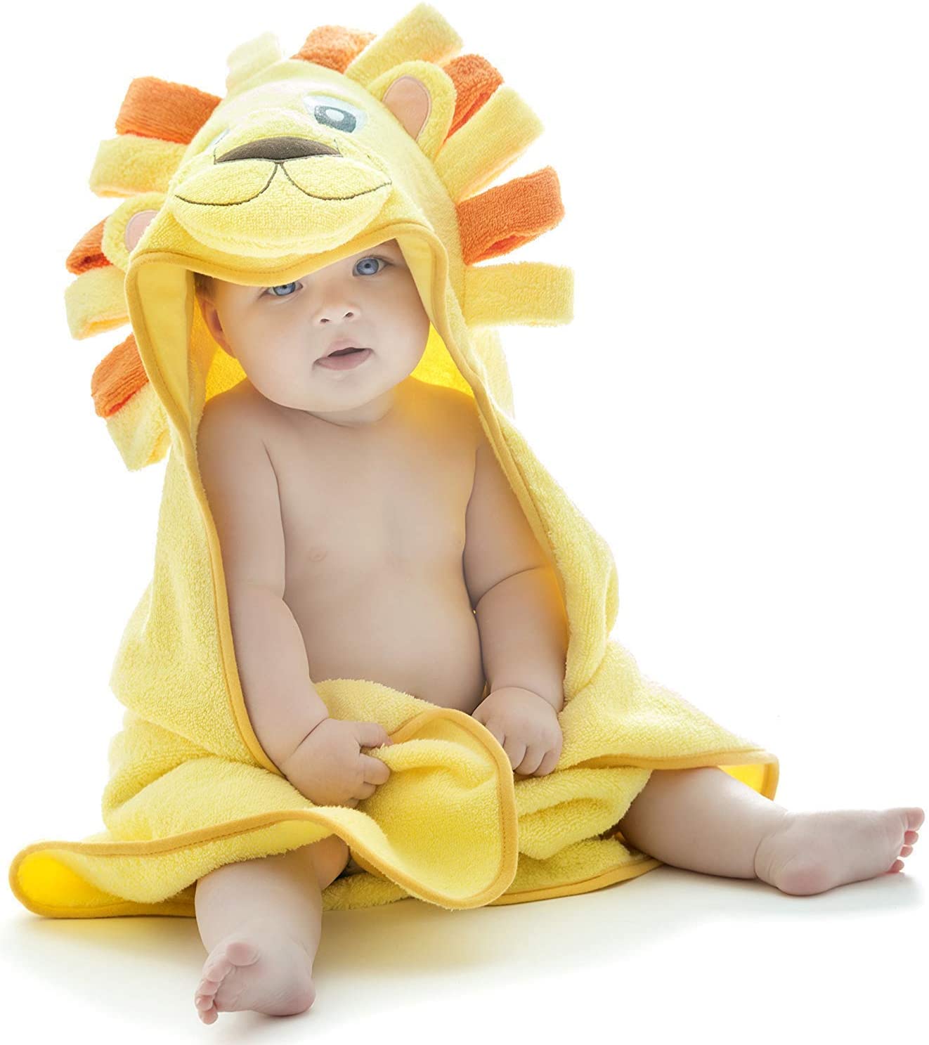 Hooded baby towel lion design for baby travel