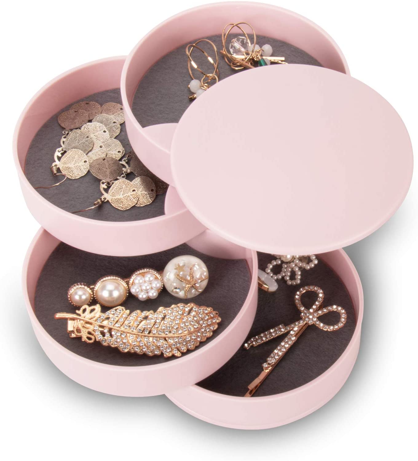 Round travel jewelry organizer