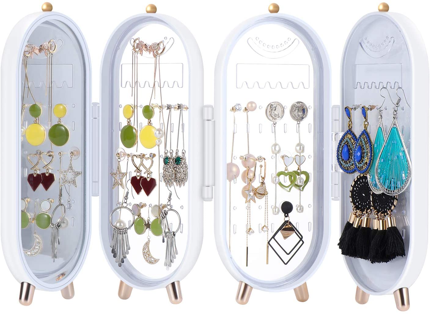 Earrings organizer for travel