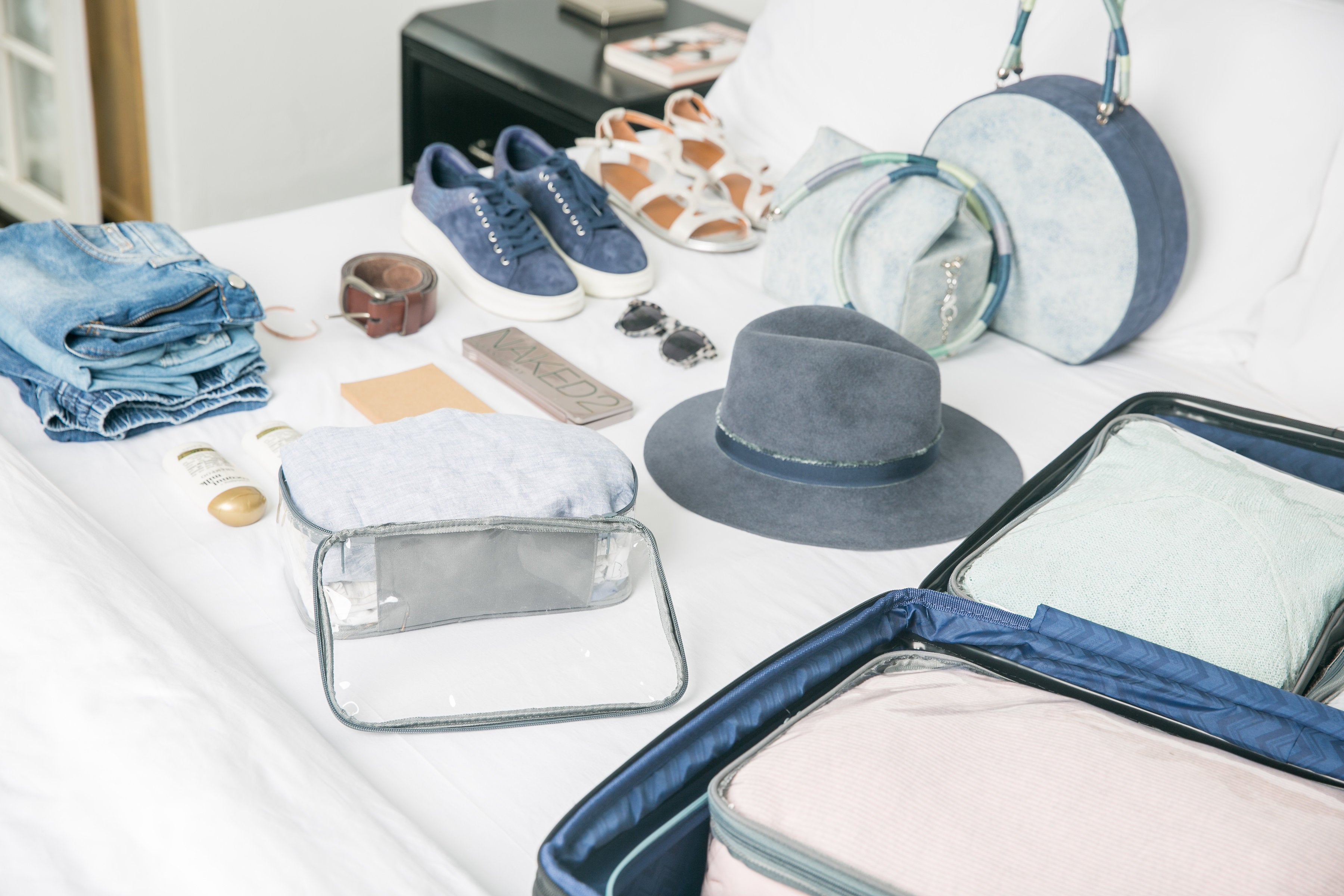 Shoes and other travel essentials