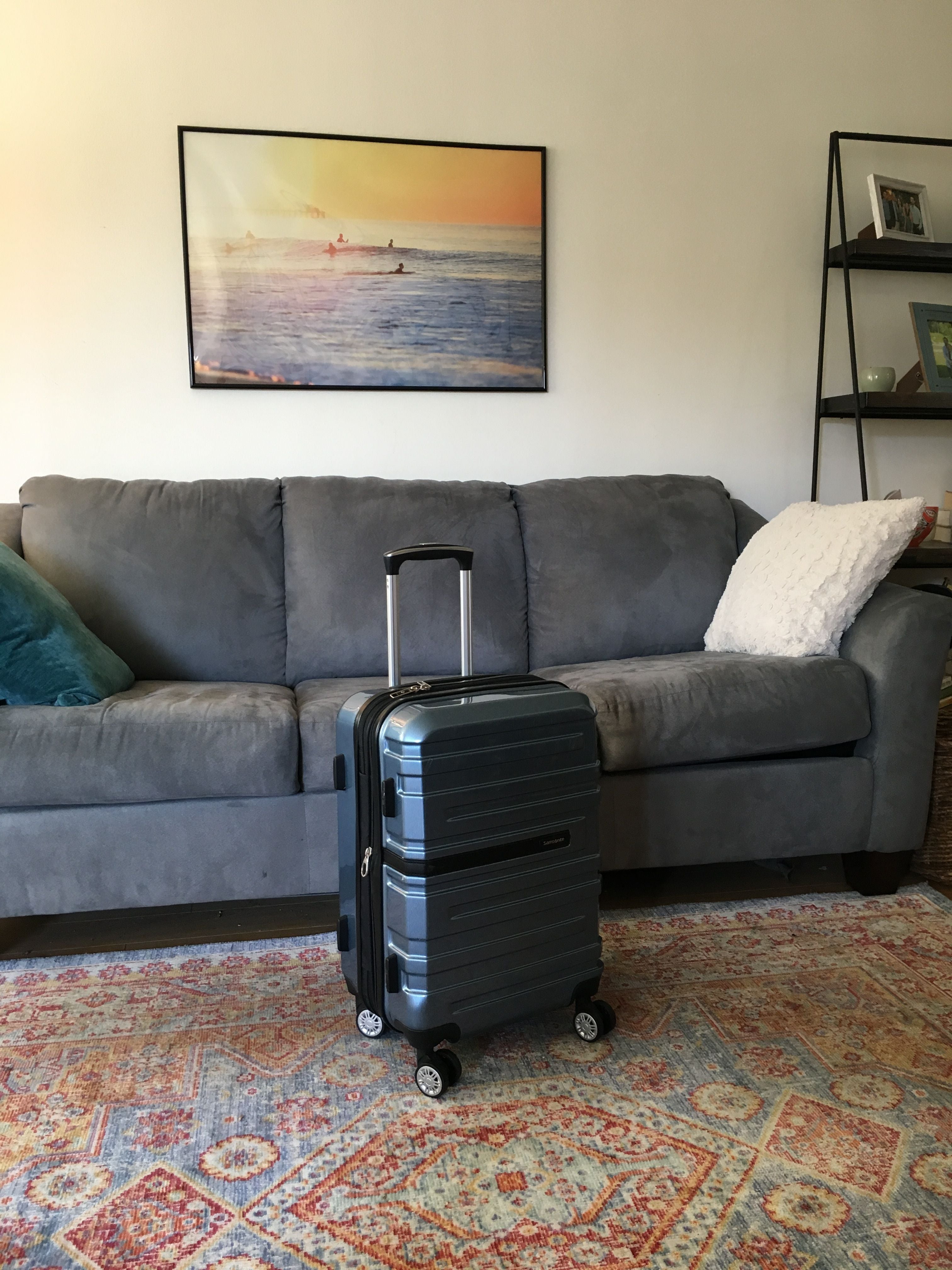 Hard-shell suitcase for travel