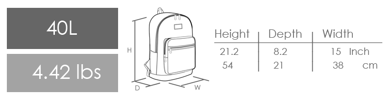 everki titan laptop backpack size chart