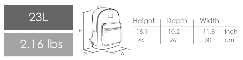 thule accent backpack size chart