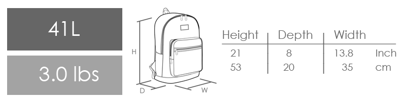 the northface router backpack size chart