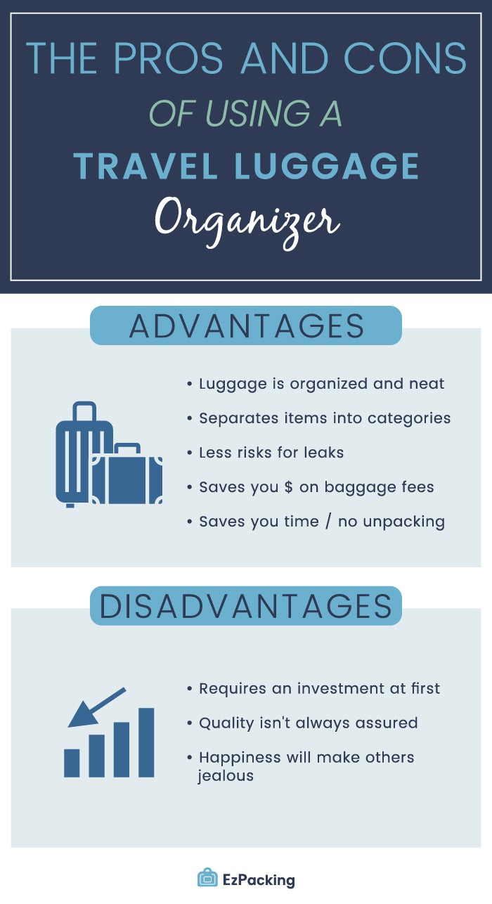 Advantages and disadvantages of using travel luggage organizers