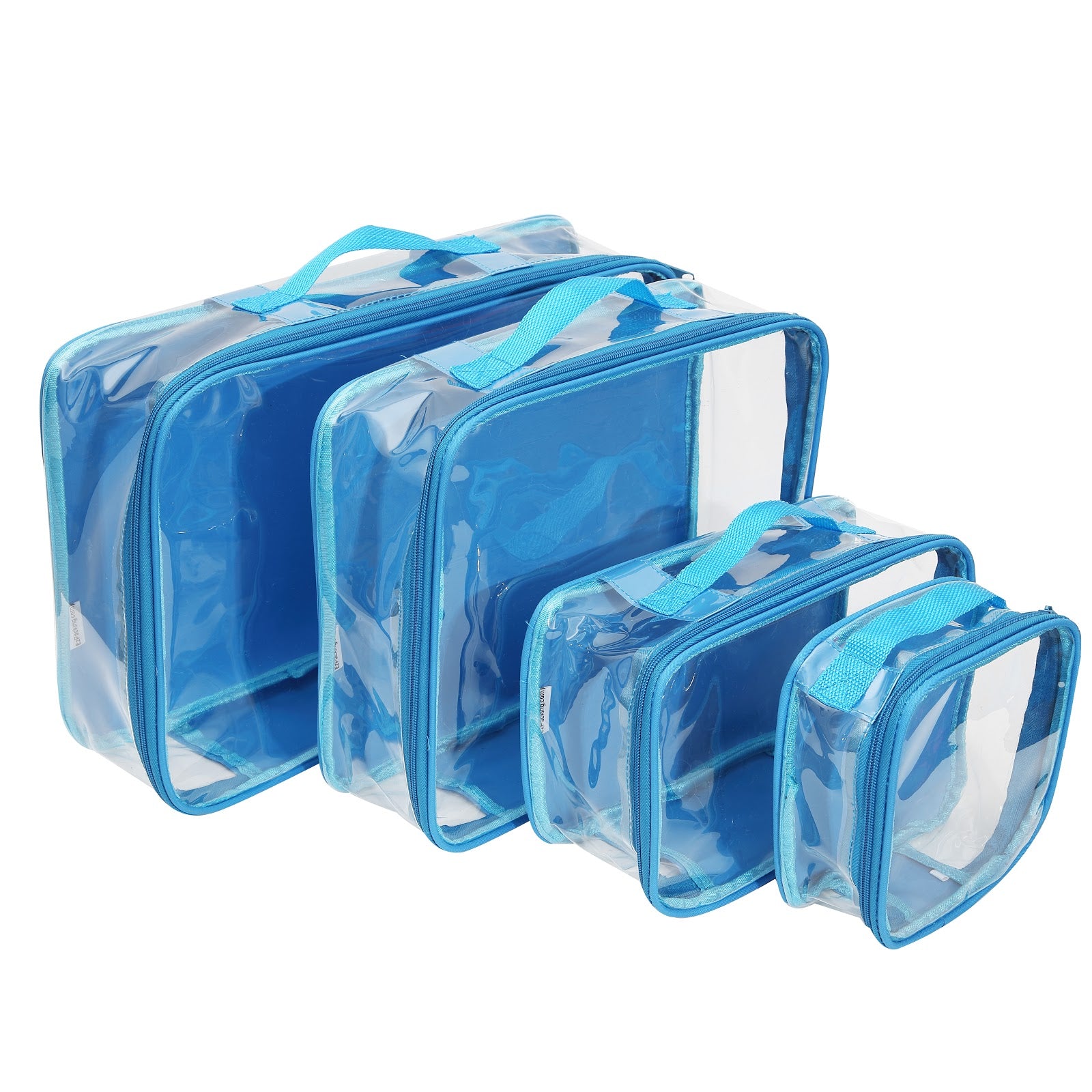 Turquoise packing cubes for travel backpack