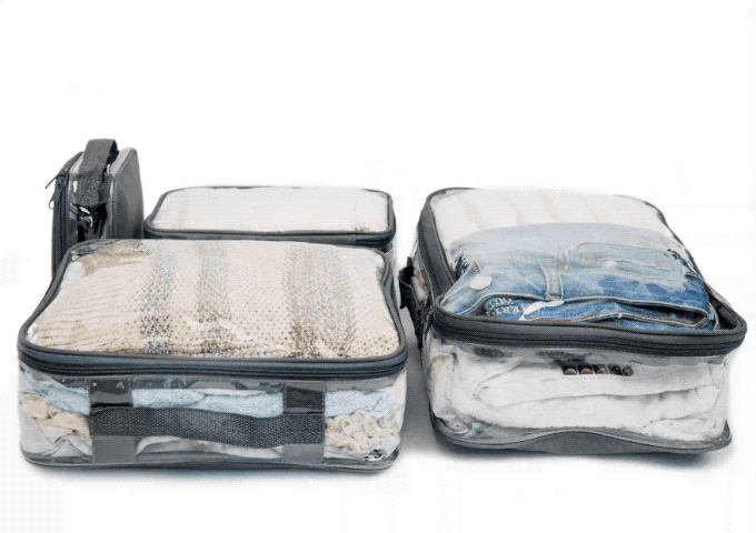 Using packing cells for suitcases by individual