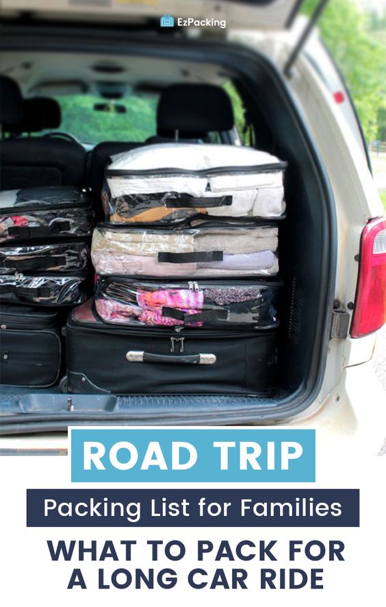 Road trip packing list for families