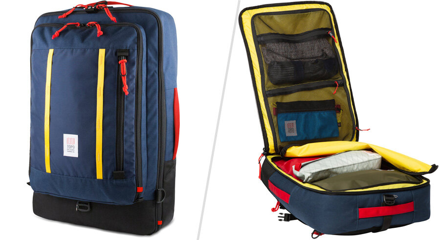 Topo Travel Bag - a travel backpack that opens like a suitcase