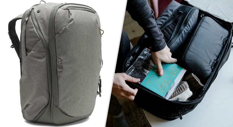 Peak Design Travel backpack that opens like a suitcase