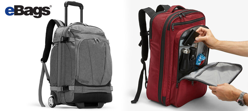 ebags travel backpacks that open like a suitcase