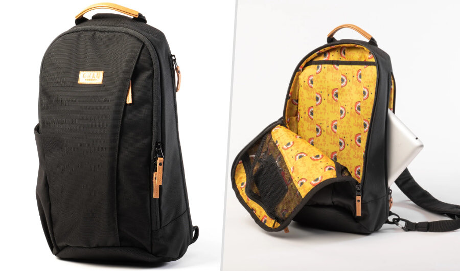 Gulu Made Changemaker sling backpack for school