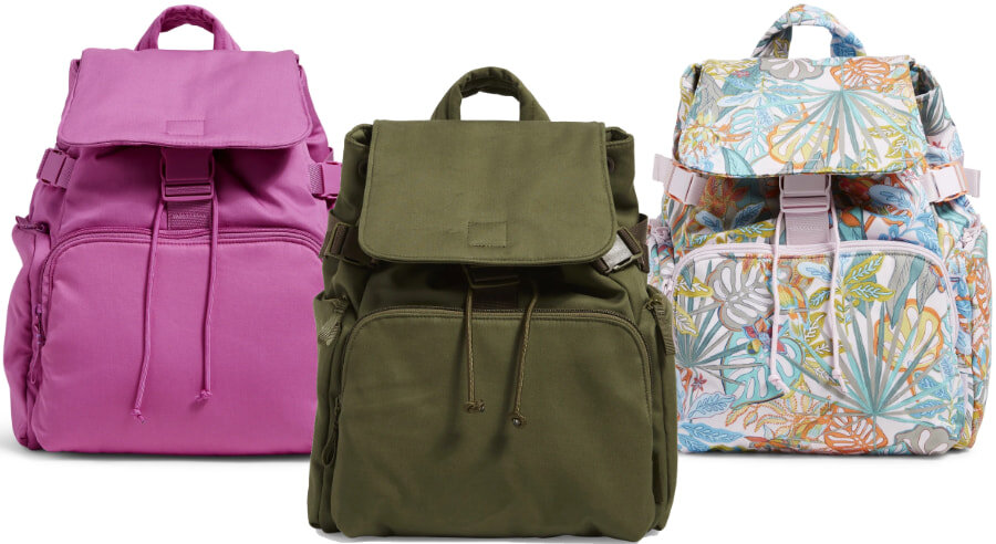 Vera Bradley Utility drawstring flap backpack