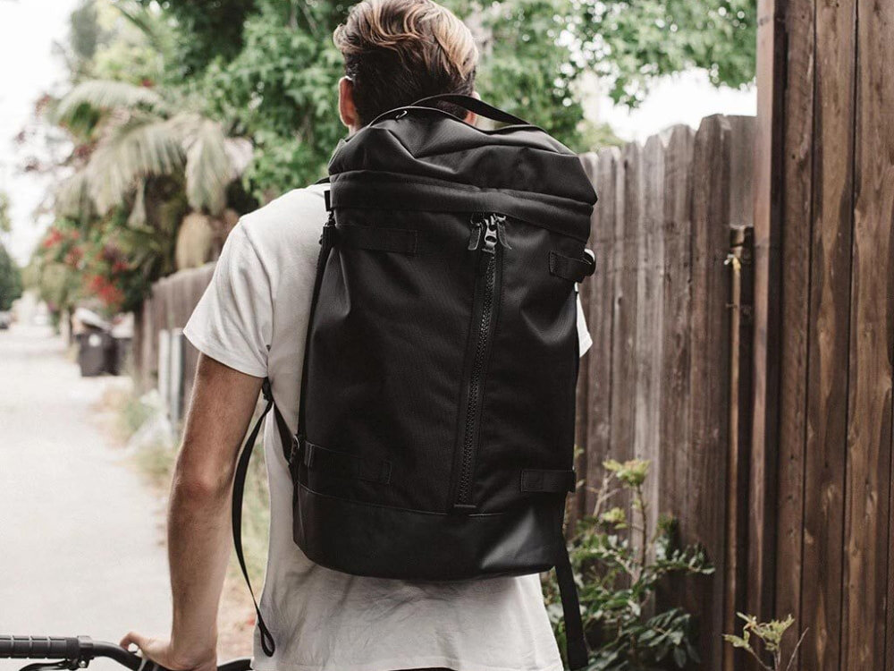 Everyman Hideout backpack on model