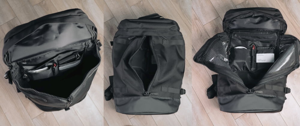 3 ways to access the main compartment on the Everyman Hideout Pack