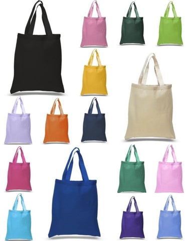 multi color blank tote bags 