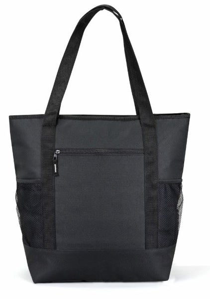 black insulated lunch tote bag