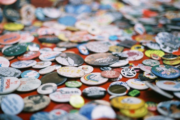 assorted button pins