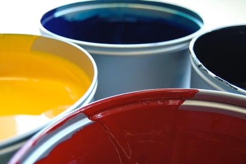 screen printing ink red yellow blue