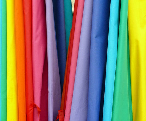 draped fabric assorted rainbow colors