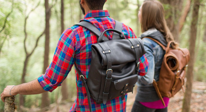 leather backpack