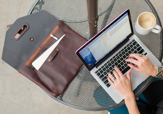 valet luxury leather bag for MacBook Pro