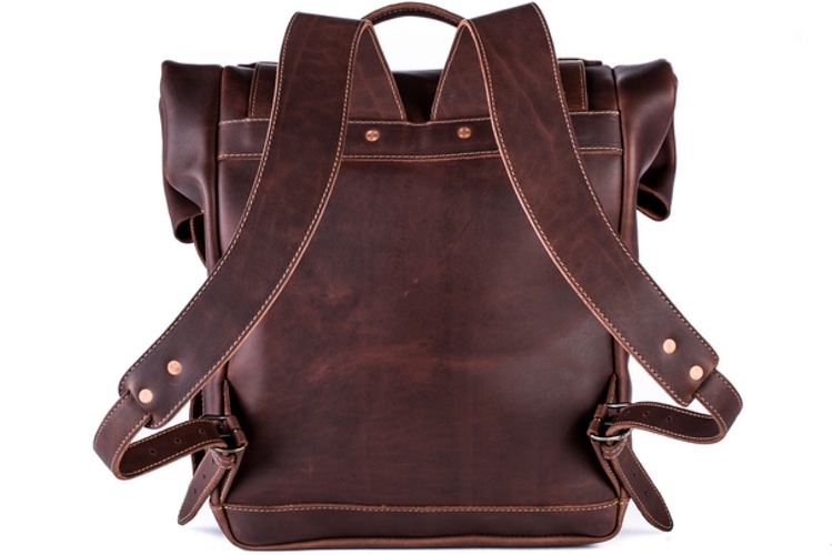 leather rolltop backpacks