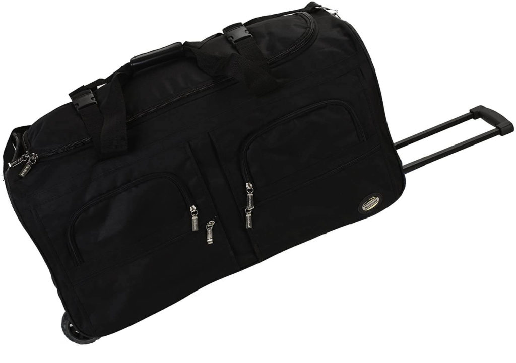 Rockland Rolling Duffel Bag, Black, 30-Inch