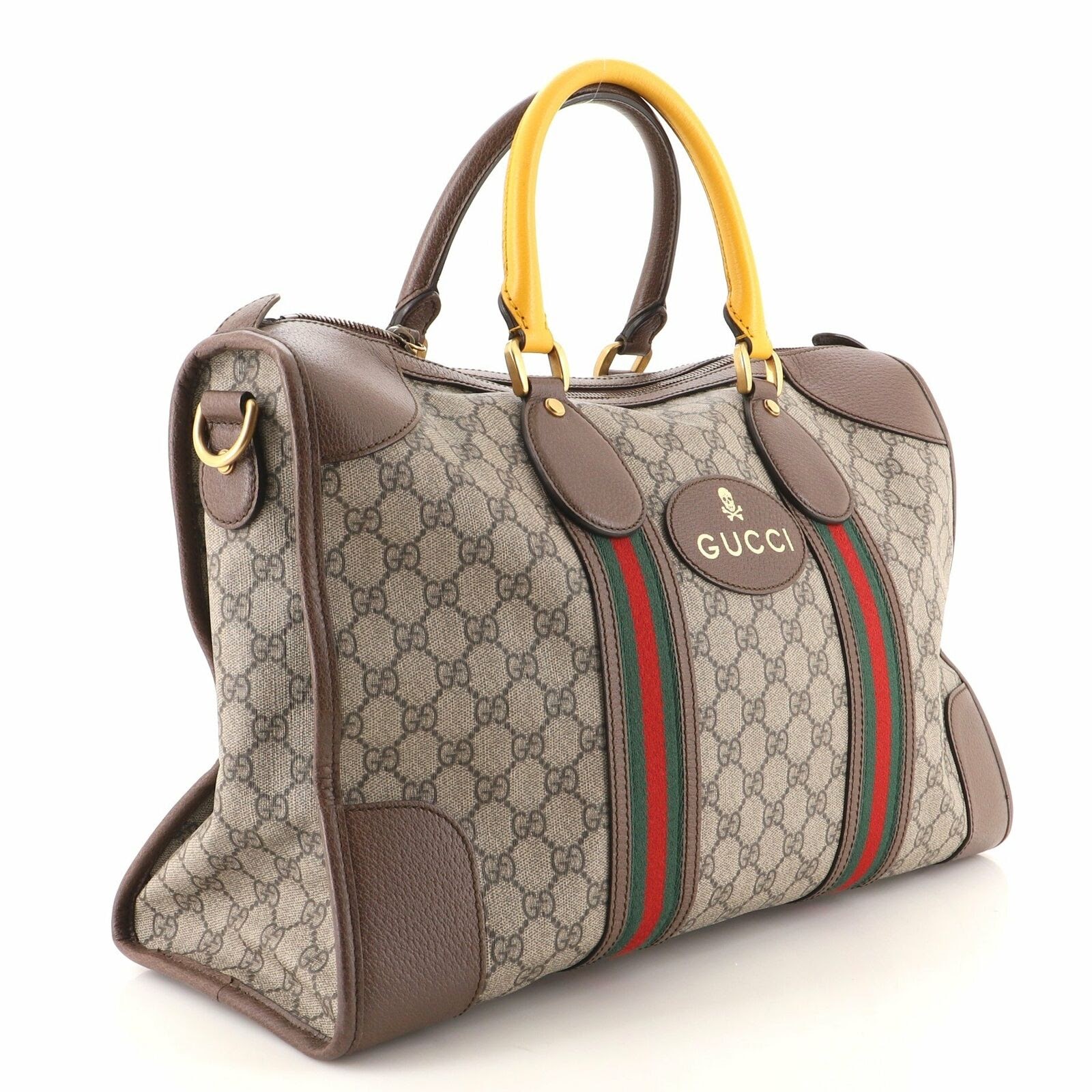 Gucci Neo Vintage Web Duffle Bag GG Coated Canvas Medium - Best Gucci 