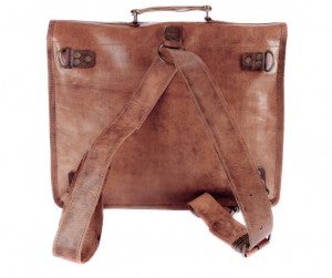 brown leather backpack satchel