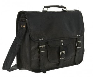 large black leather satchel