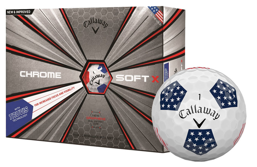 Callaway Chrome Soft X Truvis Stars and Stripes Golf Balls