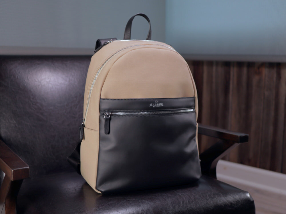 Wearing the Harber London Office backpack fit